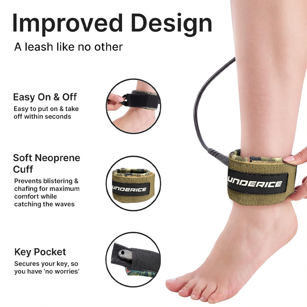 UICE 서핑보드 리쉬 6-9피트 SUP 발목 끈 풍선 - Surfboard Leash Ankle 리뷰 및 가격