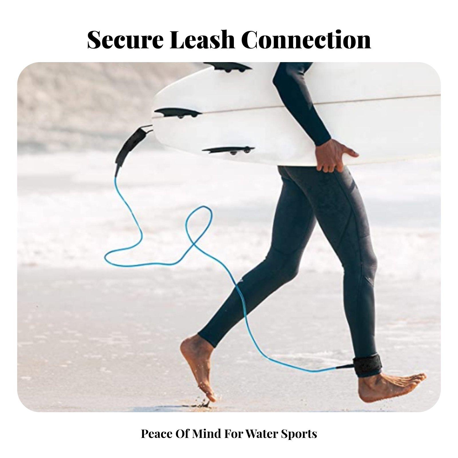 매듭 없는 서프 리쉬, 스테인리스 회전부 포함, 길이  - Surfboard Leash Ankle 리뷰 및 가격